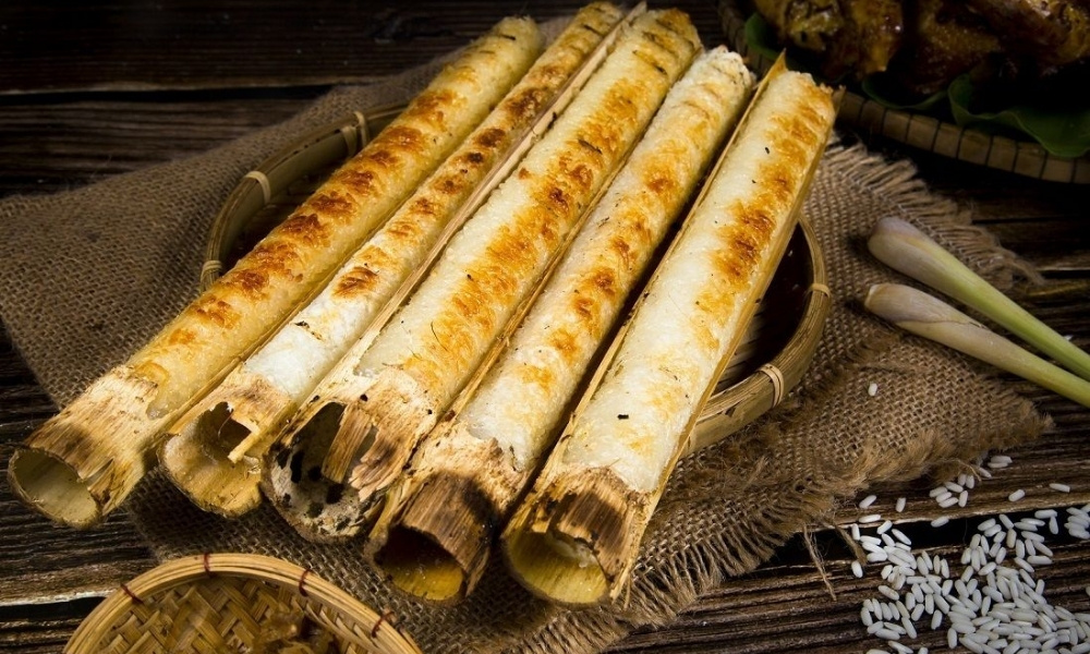 Cơm lam Tà Xùa dẻo thơm nướng trong ống tre