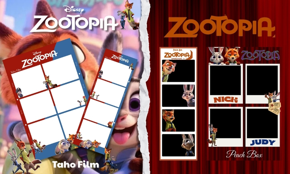 Các mẫu frame photobooth chủ đề Zootopia 2