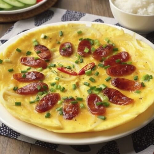 Lạp xưởng chiên trứng