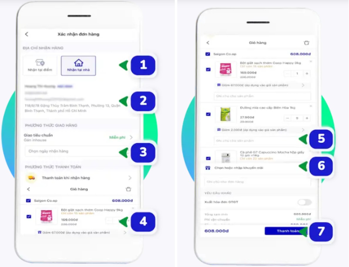 Tiến hành thanh toán