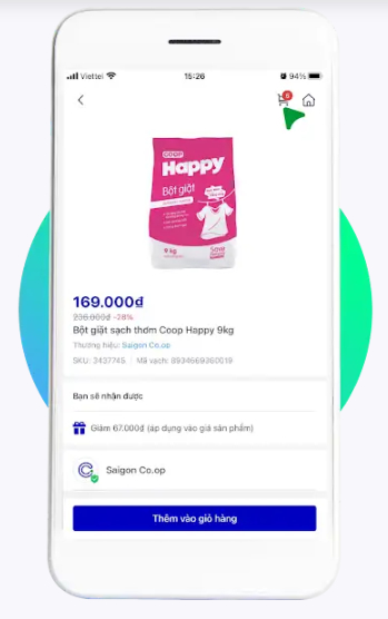 Ấn thêm vào giỏ hàng