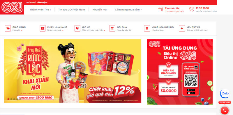 App siêu thị online GO! Việt Nam 