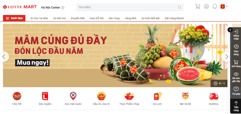 App siêu thị online LOTTE Mart Vietnam