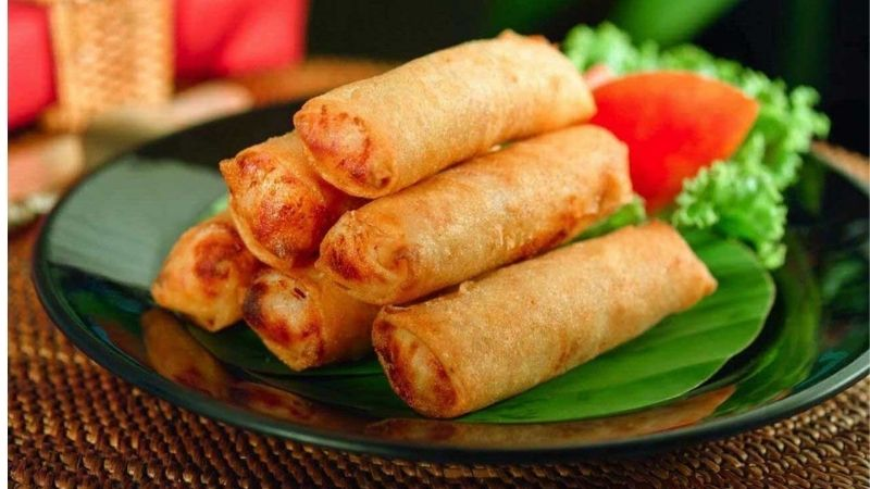 Chả giò chay mang lại sự thanh tịnh nhẹ nhàng cho ngày xuân