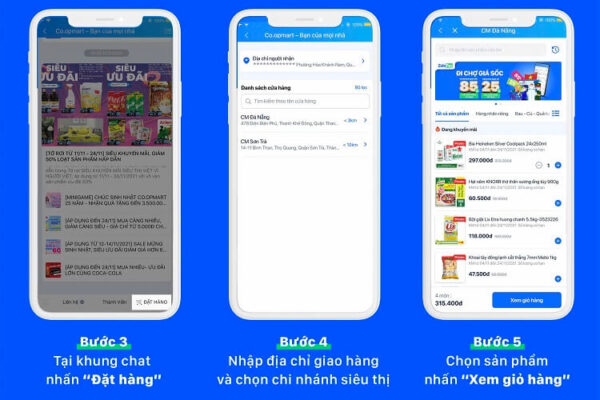 Chọn đặt hàng và nhập địa chỉ giao hàng