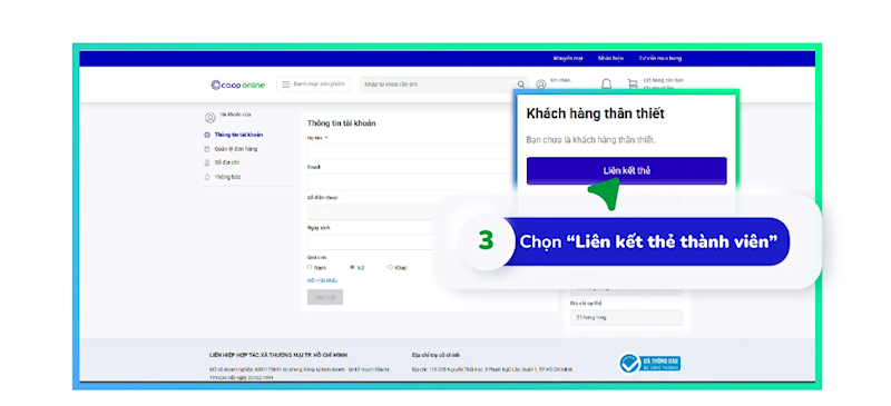 Chọn liên kết thẻ