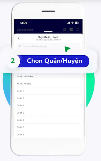 Chọn quận huyện