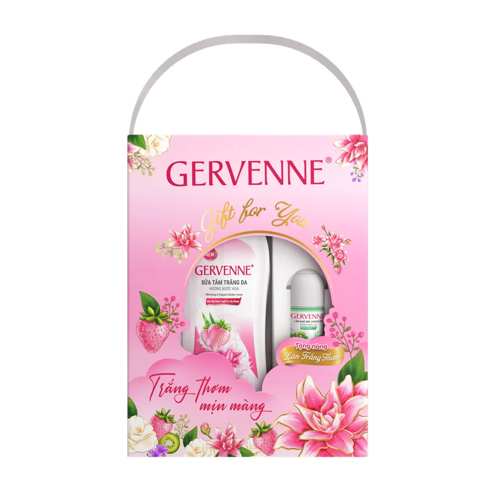 Các review sữa tắm trắng da body đều đánh giá cao thương hiệu Gervenne