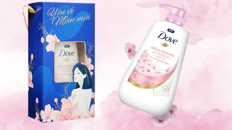 Các review sữa tắm trắng da body nhận xét dòng Dove tương đối hợp với da khô