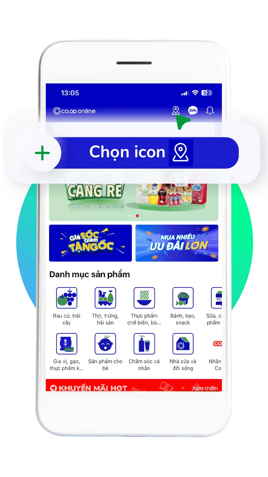 Chọn khu vực giao hàng