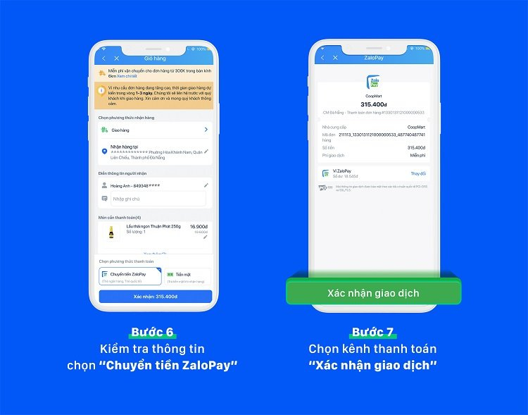 Kiểm tra thông tin chuyển tiền và xác nhận giao dịch