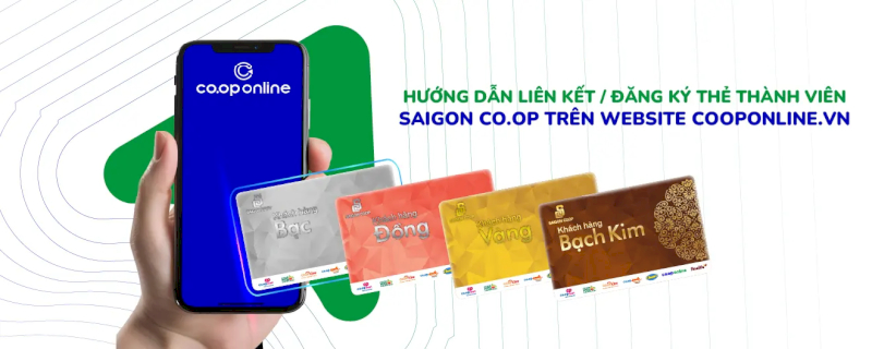 Liên kết thẻ thành viên để nhận nhiều ưu đãi khi mua sắm tại Co.op Online