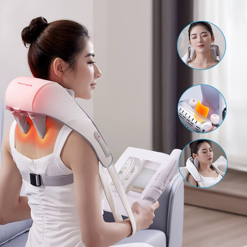 Máy massage cổ vai gáy hỗ trợ giảm đau nhức, thư giãn cơ bắp cho người lớn tuổi