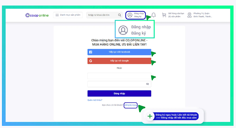 Tạo lập tài khoản mới bằng số di động