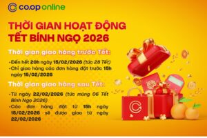 Thời gian hoạt động Tết Co.op Online