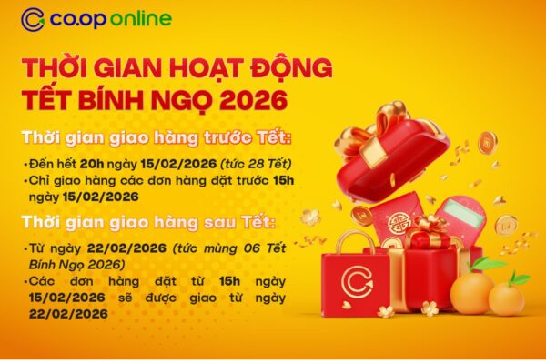 Thời gian hoạt động Tết Co.op Online