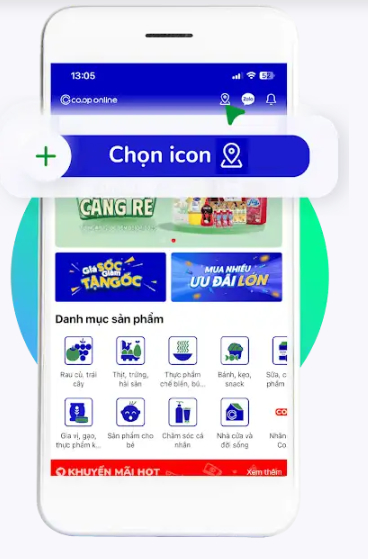 Thực hiện chọn địa chỉ