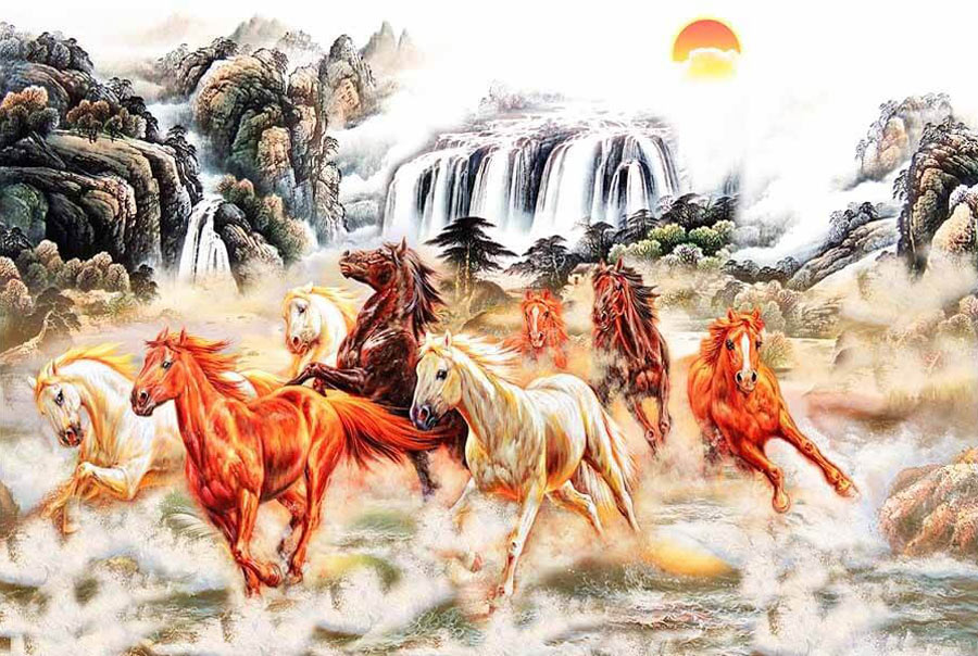 Tranh phong thủy Tết gửi gắm lời chúc hanh thông và gia đạo bình an