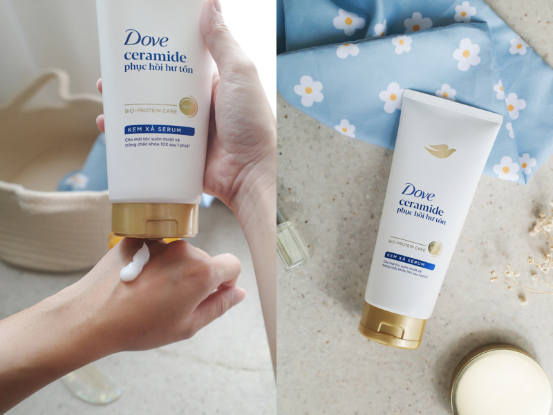 Dầu xả Dove cấp ẩm sâu và mang hương phấn hoa thanh khiết