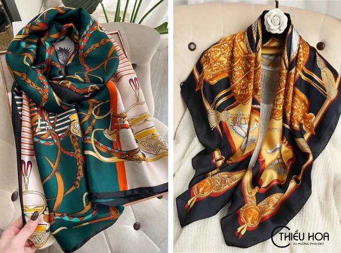 Khăn choàng lụa mỏng manh điểm tô vẻ đẹp duyên dáng