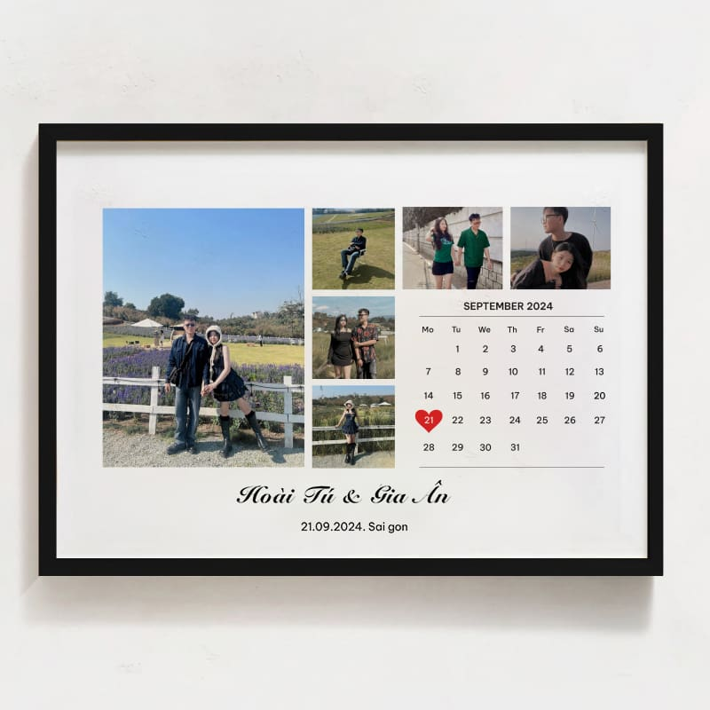 Khung ảnh gỗ khắc tên là vật trang trí vô cùng ý nghĩa