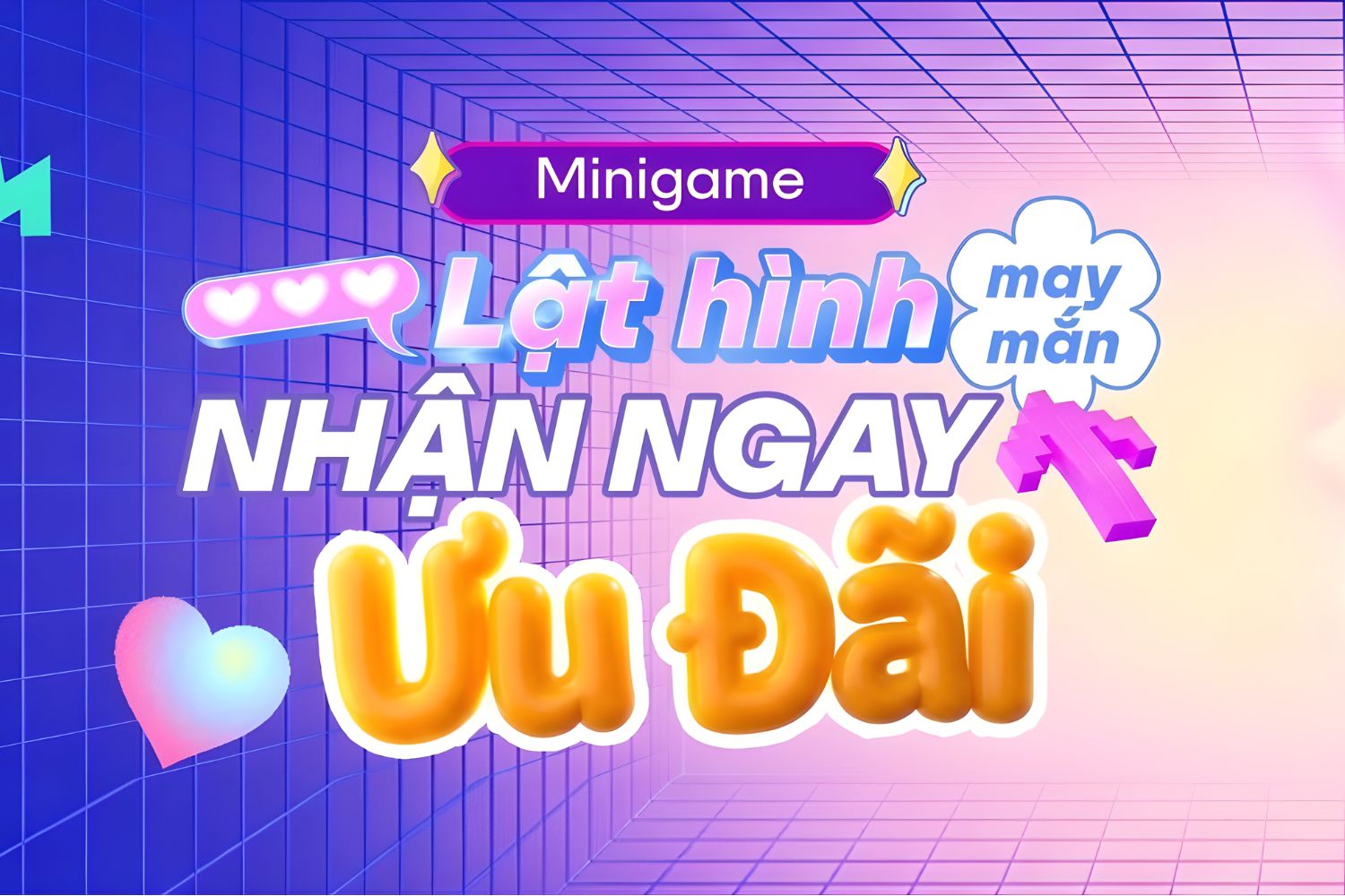 Minigame lật hình may mắn nhận ngay ưu đãi