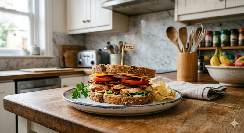 Bánh mì sandwich kẹp đủ chất, làm nhanh gọn chỉ trong 5 phút.