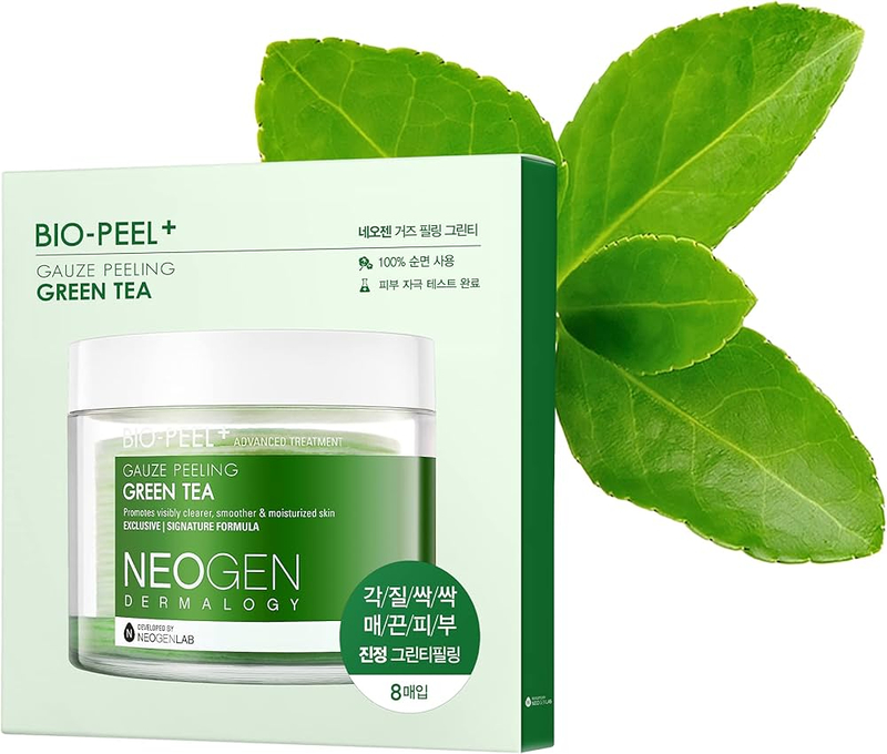 Bông lau tẩy da chết chiết xuất trà xanh Neogen Dermalogy Bio-Peel Gauze.