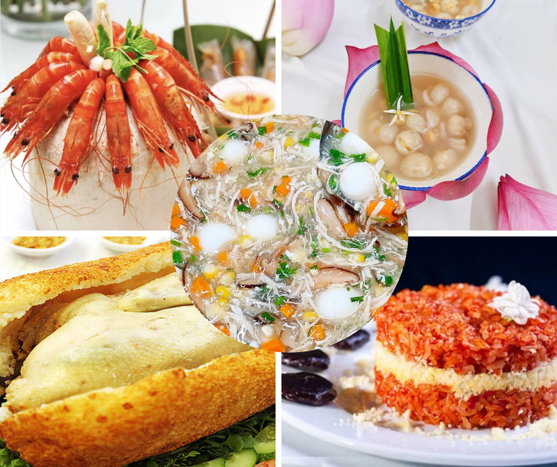 Các món nấu đám tiệc thực đơn 1