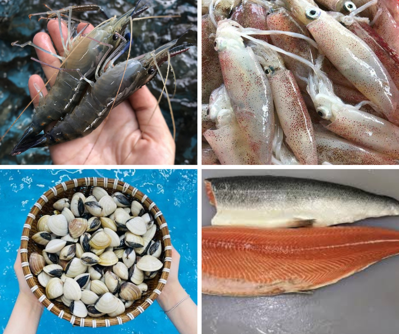 Chuẩn bị đủ nguyên liệu tươi trước khi bắt tay vào cách nấu cháo hải sản đãi tiệc