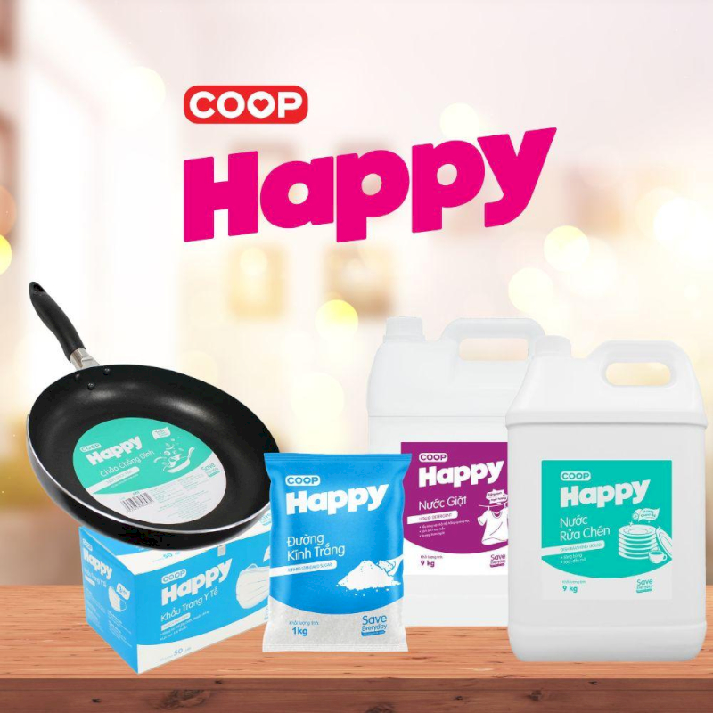 Co.op Happy bao gồm các dòng sản phẩm phổ thông ở phân khúc giá bình dân