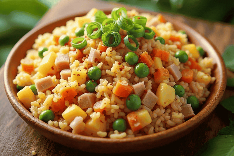 Cơm chiên Dương Châu tơi vàng, đầy đủ dinh dưỡng