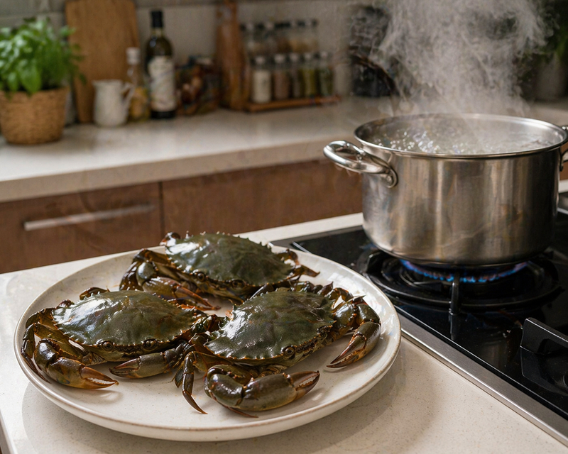 Cua tươi sống phải có phản xạ nhanh nhạy, các khớp chân và càng bám chặt vào thân.