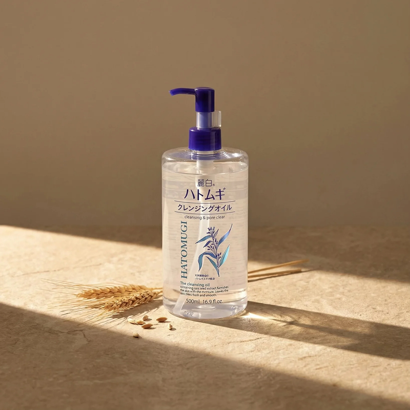 Dầu tẩy trang chiết xuất ý dĩ Reihaku Hatomugi Cleansing Oil dung tích lớn.