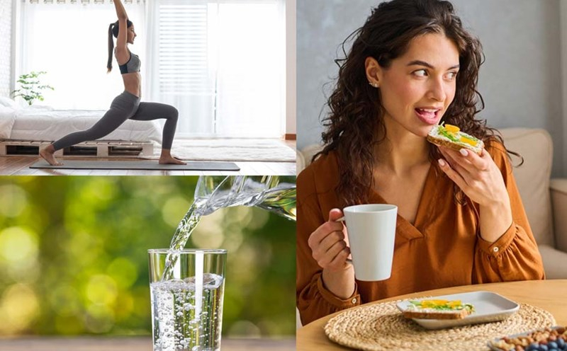 Duy trì thói quen ăn uống cân bằng giúp giữ vóc dáng thon gọn.