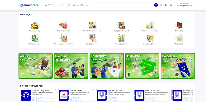 Mua sắm đồ nấu đám tiệc đơn giản, nhanh chóng tại website Co.op Online