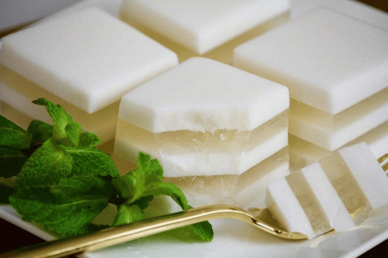 Rau câu sơn thủy nhiều màu sắc, món tráng miệng thanh mát đẹp mắt