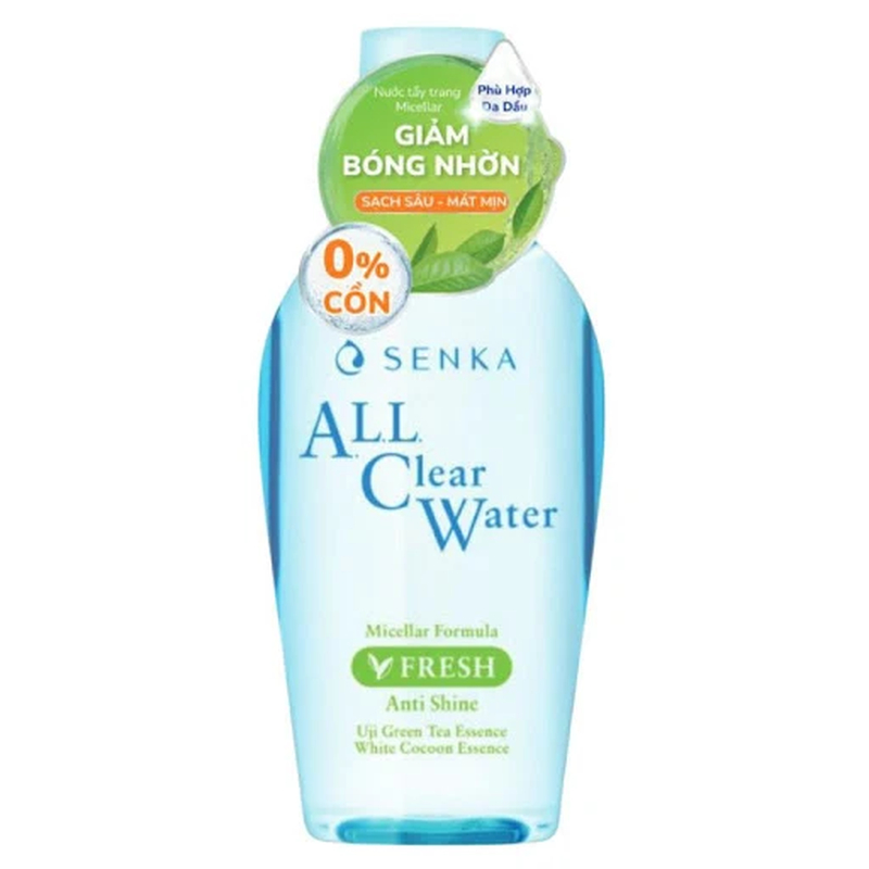 Senka Anti Shine dùng chiết xuất trà xanh để giảm bóng nhờn hiệu quả