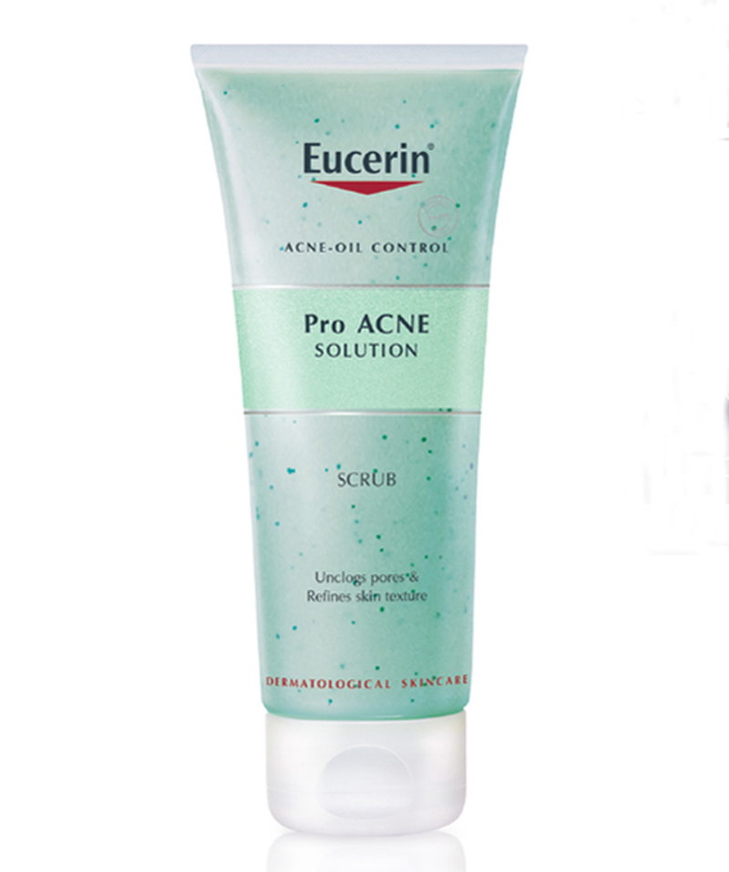 Tẩy tế bào chết dược mỹ phẩm Eucerin ProAcne Scrub.