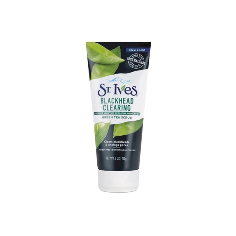 Tẩy tế bào chết hạt vật lý hương trà xanh St. Ives Blackhead Clearing Green Tea Scrub.