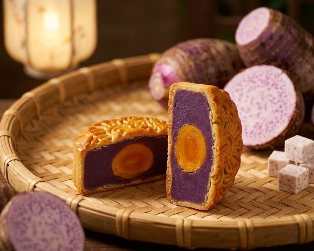 Bánh trung thu Kinh Đô khoai môn trứng muối dẻo mịn thơm lừng