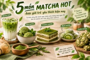 5 món matcha hot được giới trẻ yêu thích hiện nay