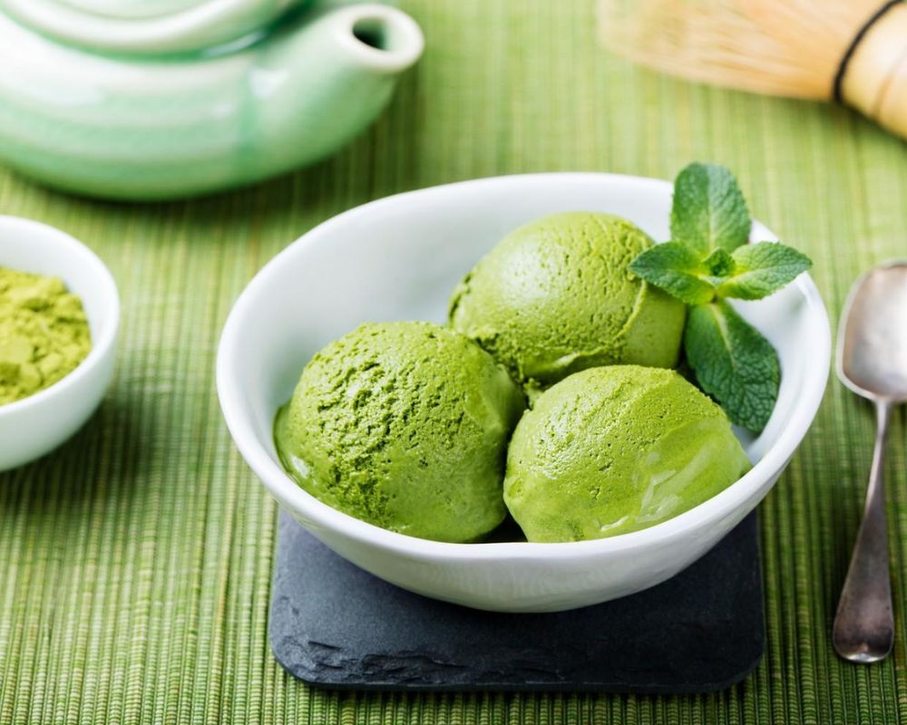 Kem matcha mềm mịn, thanh mát
