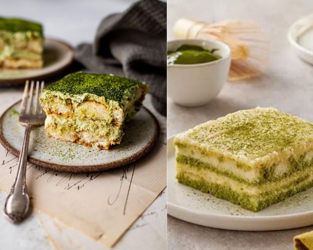 Tiramisu matcha béo mịn, thơm vị trà xanh
