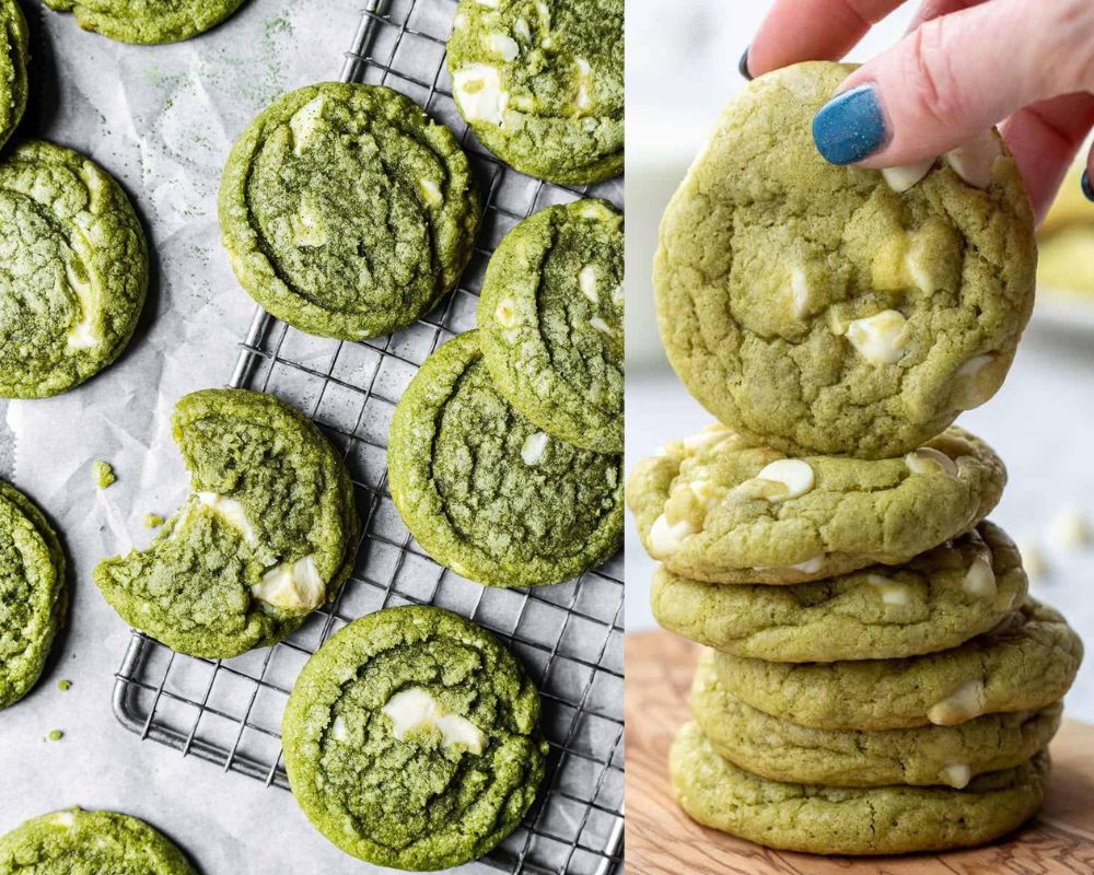 Cookie matcha giòn thơm kết hợp chocolate trắng