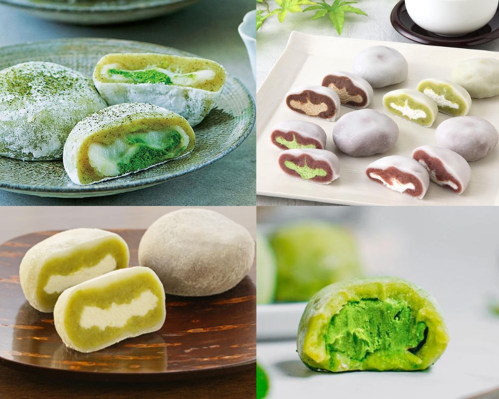 Mochi matcha dẻo mềm với phần nhân hấp dẫn
