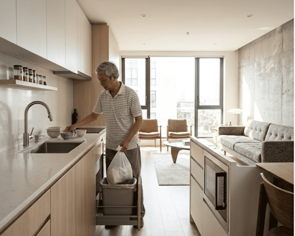 Xử lý rác và dọn dẹp nhà cửa gọn gàng để chuẩn bị cho tuần mới