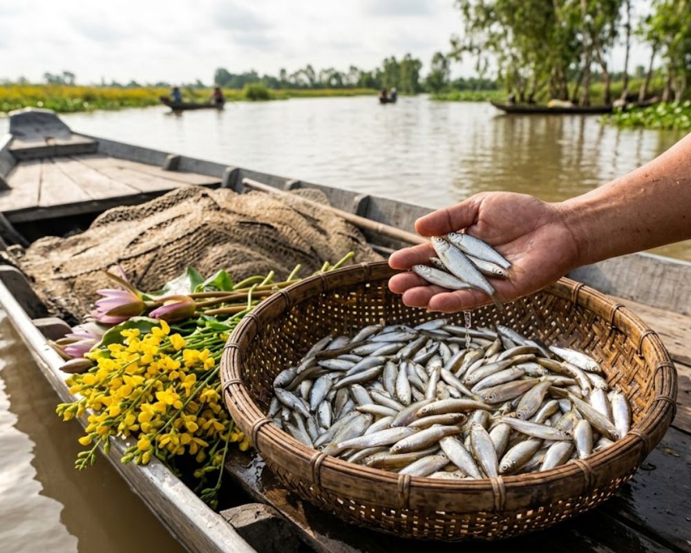 Cá linh mùa nước nổi có gì đặc biệt ?