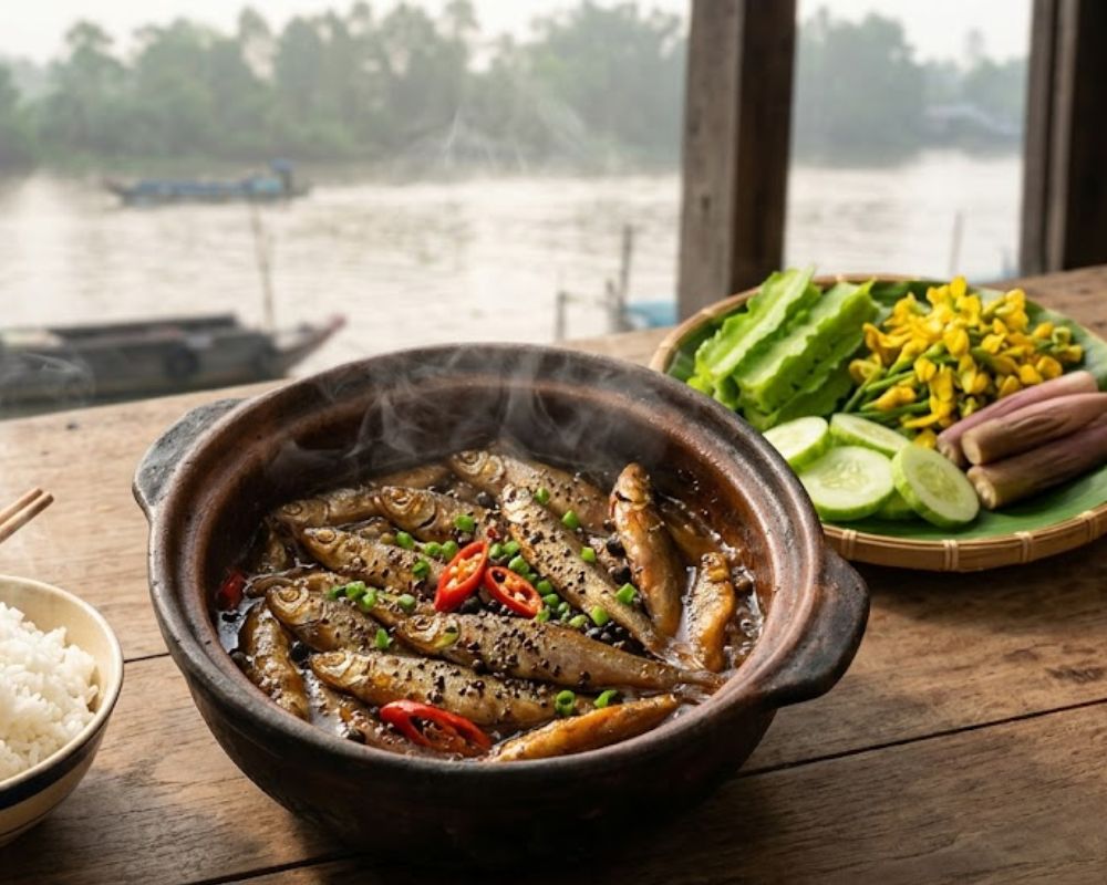 Cá Linh kho tiêu, béo ngậy, thơm ngon cực kì hao cơm.