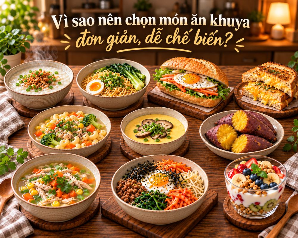 Những món ăn khuya đơn giản, dễ làm tại nhà
